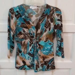Josephine Studio Petite Blouse 3/4" Sleeve Size PS